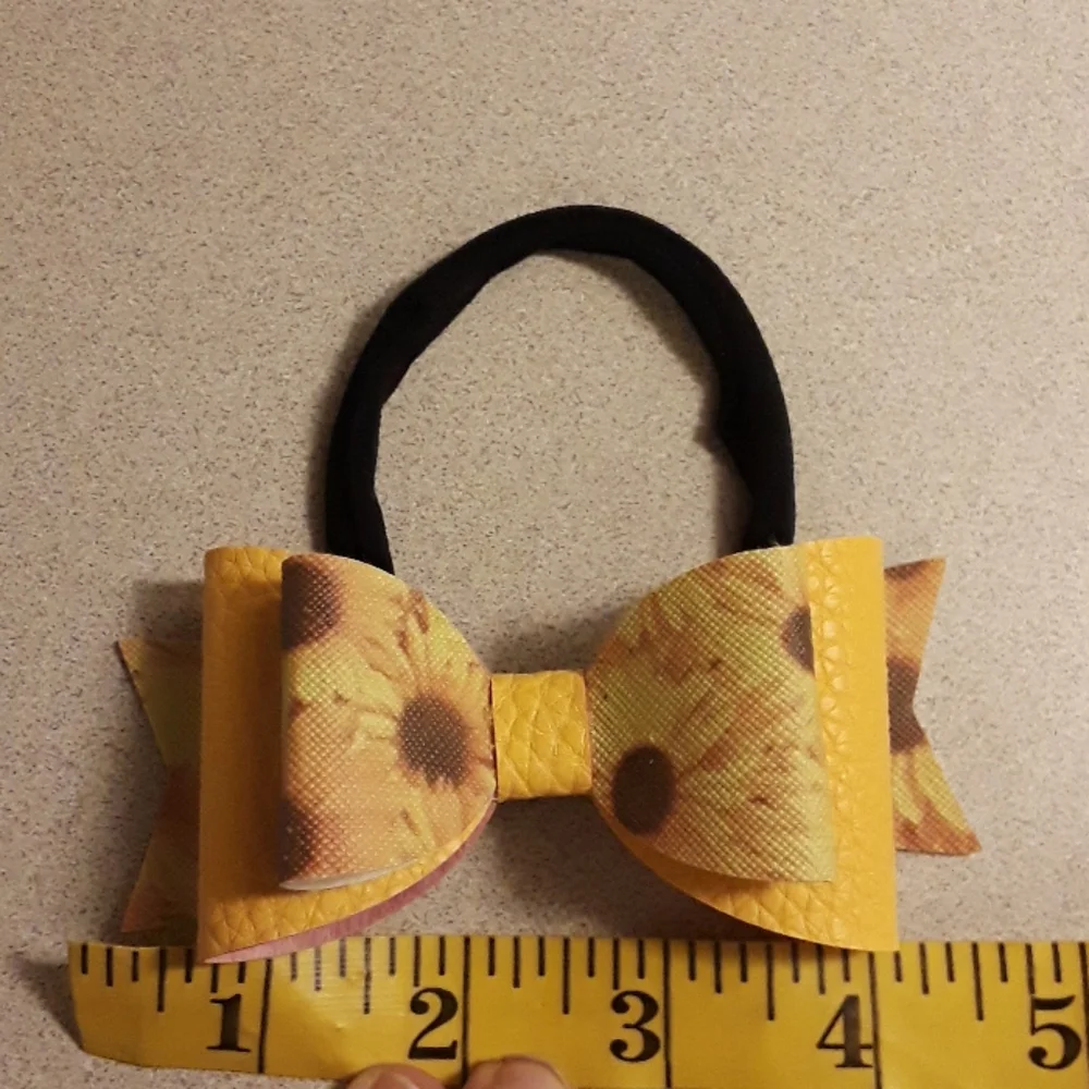 sunflower bow headband